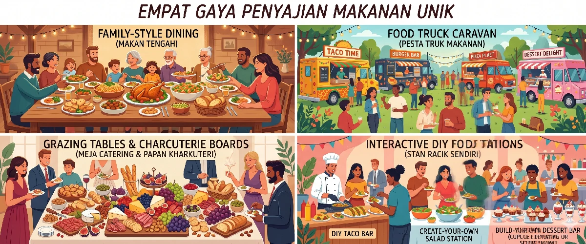 Bosan dengan Prasmanan? Intip 4 Gaya Penyajian Makanan Unik untuk Pesta Pernikahan